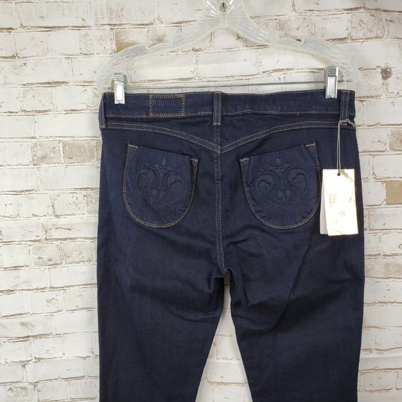 NWT Siwy Jeans Size 31 Hanna Slim Crop in Dark Rebel Rouser Wash Stretch RP $168 - Picture 7 of 14